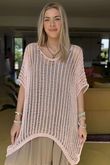 Made in Italy Fisherman Layering Knit Rose